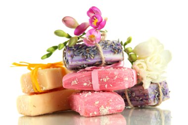 beyaz izole doğal el yapımı Sabun