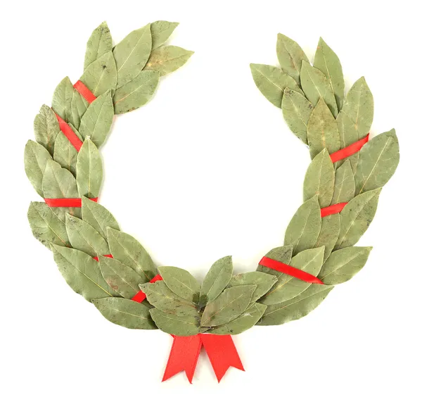 Laurel wreath isolated on white — Stock Photo, Image