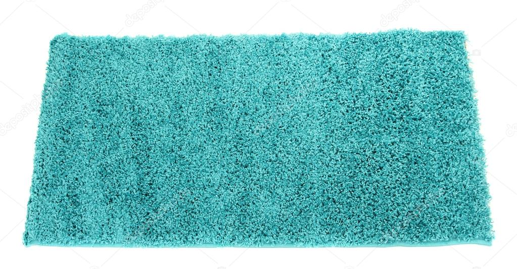 Blue carpet isolated on white