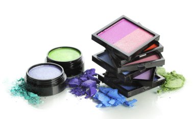 güzel parlak göz gölgeler beyaz izole