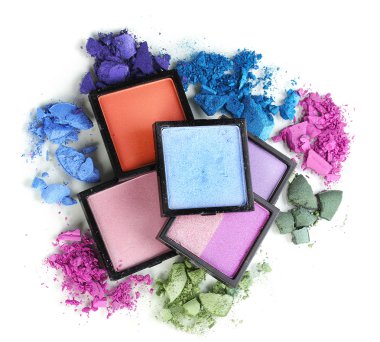 güzel parlak göz gölgeler beyaz izole