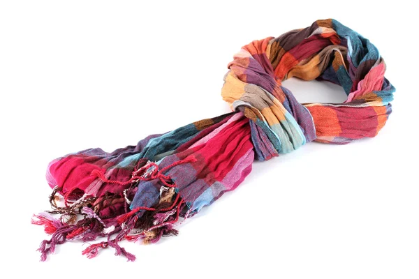 Bright female scarf isolated on white — Stock Photo, Image