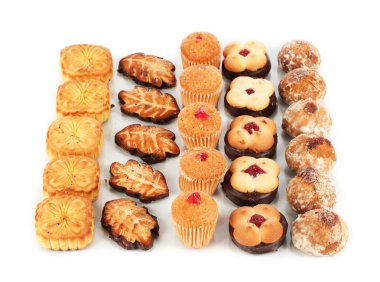 tatlı kurabiye üzerinde beyaz izole