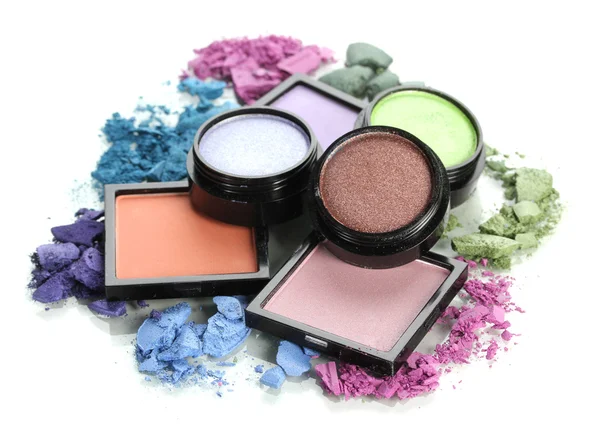 Mooie lichte eye shadows geïsoleerd op wit — Stockfoto