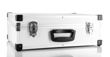 Gümüş dava üzerinde beyaz izole kapalı