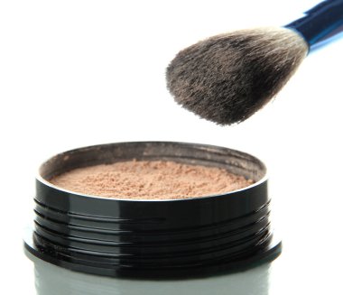 toz ve üzerinde beyaz izole fırça