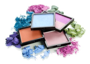 güzel parlak göz gölgeler beyaz izole