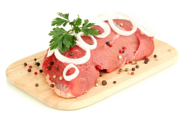 Raw beef meat isolated on white — Stock Photo, Image