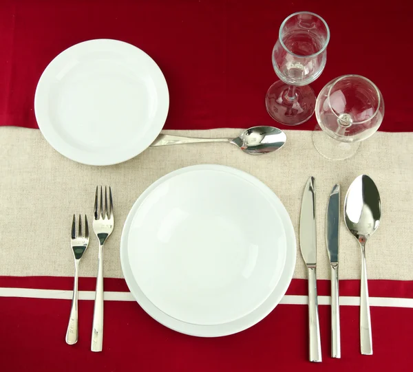 Holiday table setting, close up — Stock Photo, Image