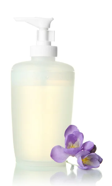 白で隔離される液体石鹸のボトル — ストック写真