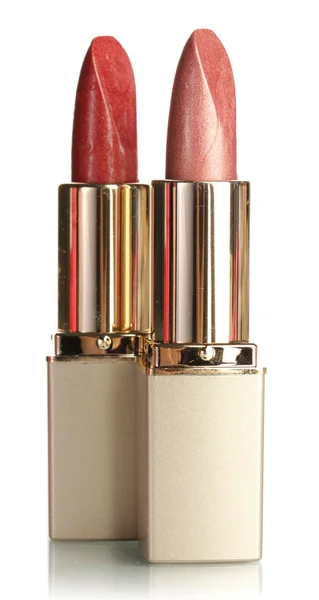 Beautiful lipsticks, isolated on white — Stock Photo, Image