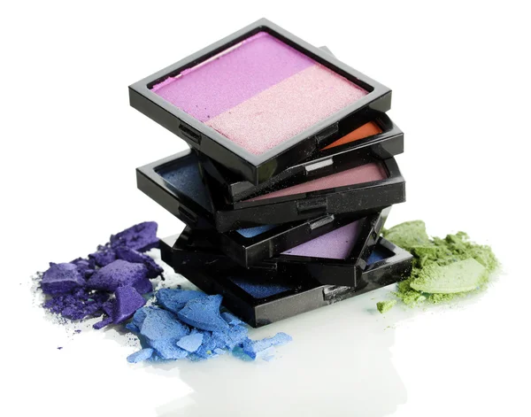 Mooie lichte eye shadows geïsoleerd op wit — Stockfoto