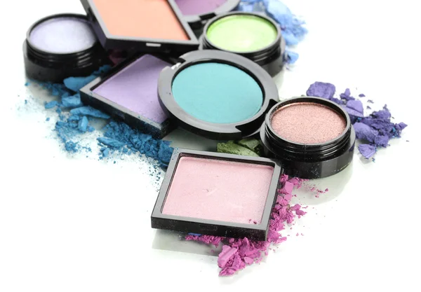 Mooie lichte eye shadows geïsoleerd op wit — Stockfoto