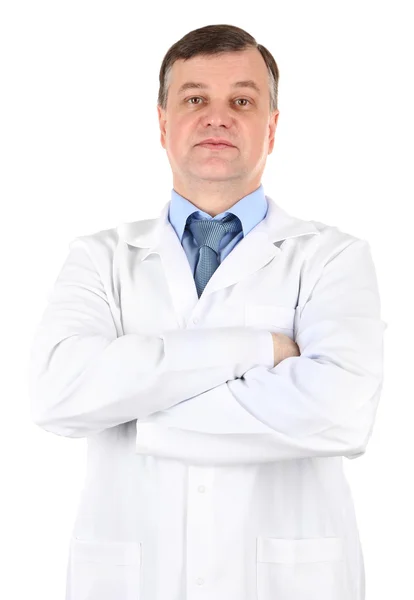 Médico aislado en blanco — Foto de Stock