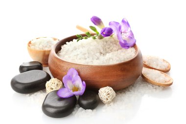 çiçekli beyaz izole güzel spa ayarı