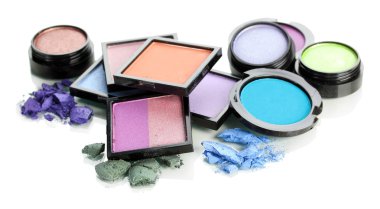 güzel parlak göz gölgeler beyaz izole