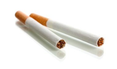 Sigara, bir beyaz izole