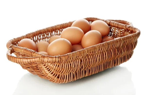 흰색 절연 바구니에 많은 계란 — 스톡 사진