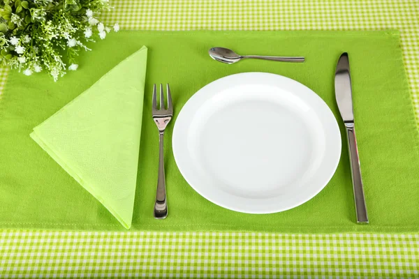 Table setting for breakfast — Stock Photo, Image