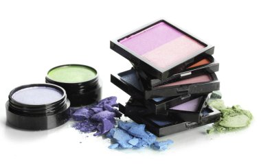 güzel parlak göz gölgeler beyaz izole