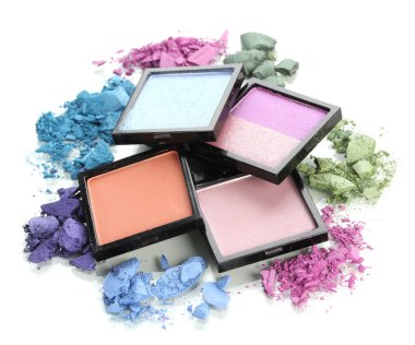 güzel parlak göz gölgeler beyaz izole