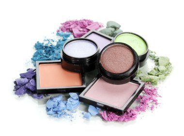 güzel parlak göz gölgeler beyaz izole