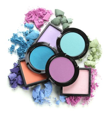 güzel parlak göz gölgeler beyaz izole