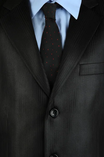 Ανδρικό κοστούμι με γραβάτα σε κοντινό πλάνο — Φωτογραφία Αρχείου