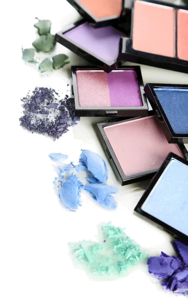 Mooie lichte eye shadows geïsoleerd op wit — Stockfoto