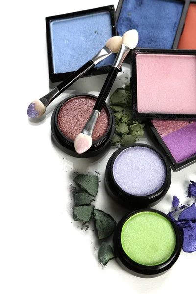 Mooie lichte eye shadows geïsoleerd op wit — Stockfoto