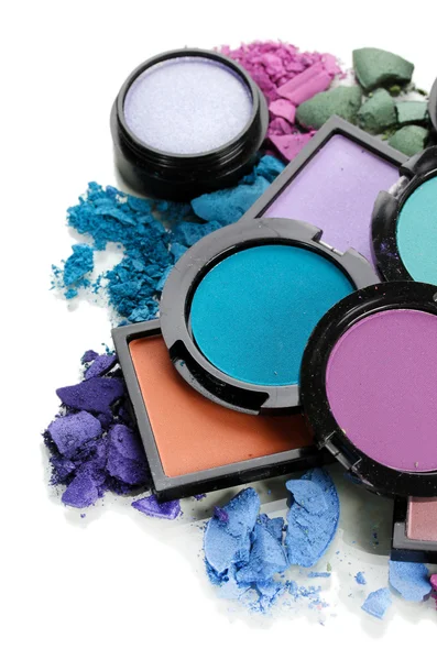 Mooie lichte eye shadows geïsoleerd op wit — Stockfoto