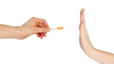 kavram: Beyaz izole, sigarayı bırakmak