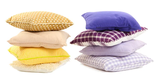 Hills colorful pillows isolated on white — Stock Photo, Image