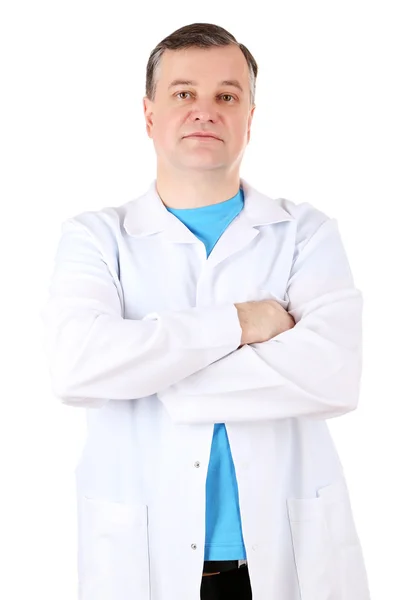 Medical doctor isolated on white — Stock Photo, Image