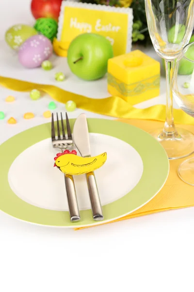 Serving Easter table close-up — Stock Photo, Image