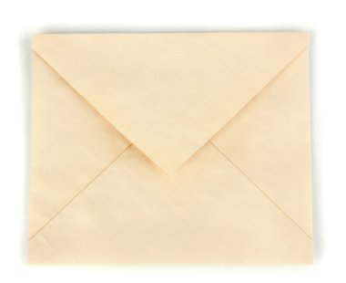 Eski zarf beyaz üzerine izole