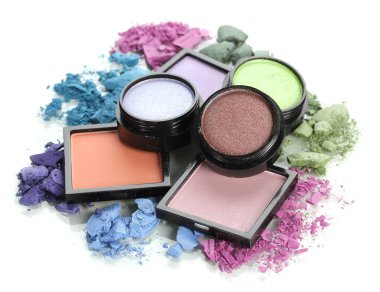 güzel parlak göz gölgeler beyaz izole