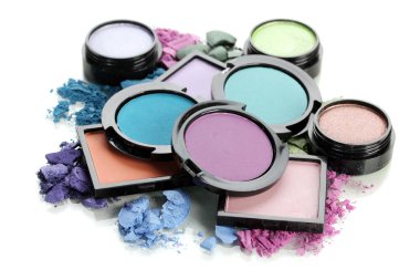 güzel parlak göz gölgeler beyaz izole