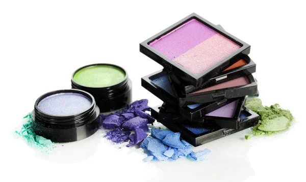 Mooie lichte eye shadows geïsoleerd op wit — Stockfoto