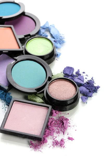 Mooie lichte eye shadows geïsoleerd op wit — Stockfoto