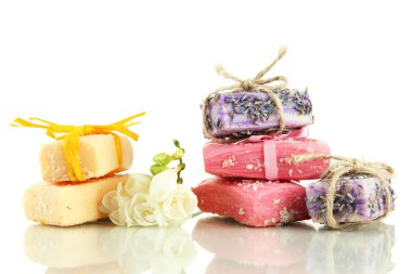 beyaz izole doğal el yapımı Sabun