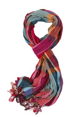 zeki kadın eşarp üzerine beyaz izole