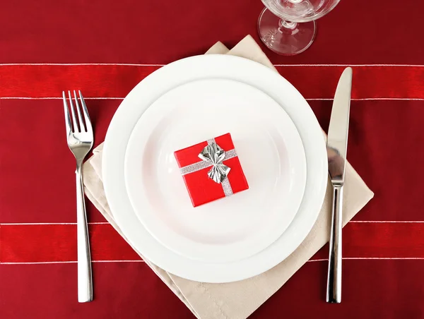 Cenário de mesa em honra do dia dos namorados close-up — Fotografia de Stock