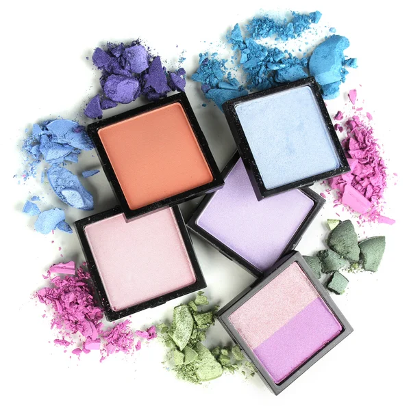 Mooie lichte eye shadows geïsoleerd op wit — Stockfoto