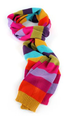 zeki kadın eşarp üzerine beyaz izole