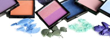 güzel parlak göz gölgeler beyaz izole