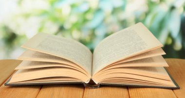 parlak zemin üzerine açık kitap
