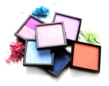 güzel parlak göz gölgeler beyaz izole