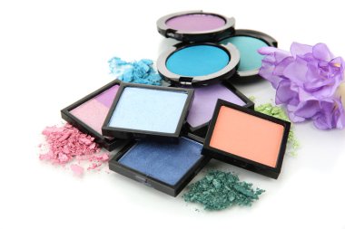 güzel parlak göz gölgeler beyaz izole