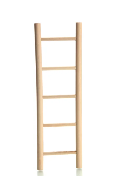 Escalera de madera, aislada en blanco — Foto de Stock